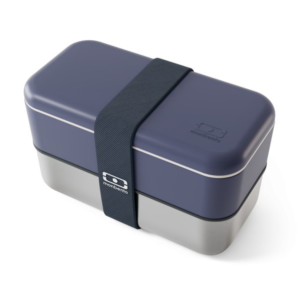 קופסת אוכל נירוסטה כחולה 1.2 ליטר Monbento I